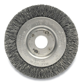 Weiler Narrow Face Crimped Wire Wheel, 3 in D x 7/16 in W, .006 Steel Wire, 6,000 rpm (2 EA / CTN)