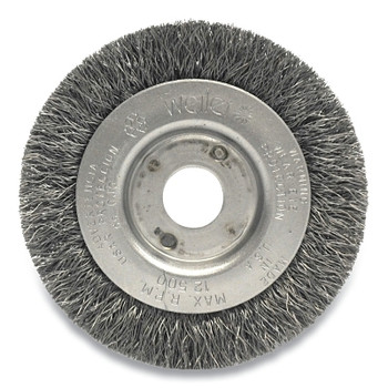 Weiler Narrow Face Crimped Wire Wheel, 3 in D, .0118 Stainless Steel Wire (2 EA / BX)