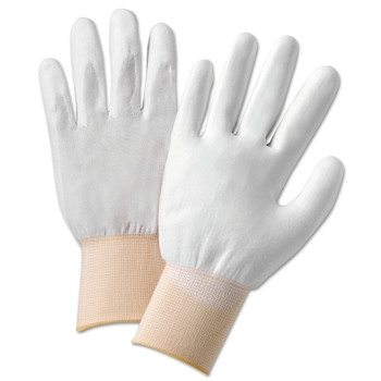 West Chester Polyurethane Coated Gloves, X-Small, White, 8 in, Palm Coated (12 PR / DZ)