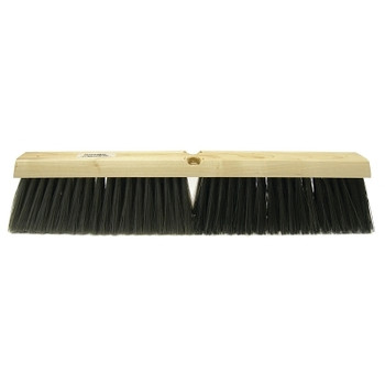 Weiler Vortec Pro Medium Sweeping Brush, 18 in, 3 in Trim L, Grey Border/Black Center (1 EA / EA)