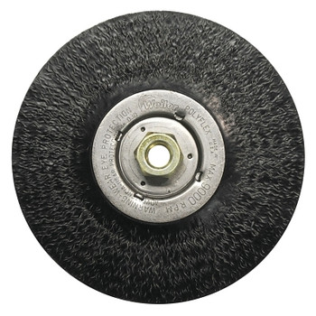 Weiler Crimped Wire Wheel, 7 in D x 3/16 in W, .014 in Steel Wire, 9,000 rpm (2 EA / BX)