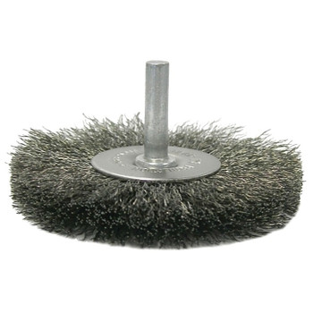 Weiler Crimped Wire Radial Wheel Brush, 3 in D, .0118 Steel Wire (10 EA / PK)