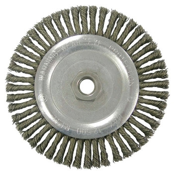 Weiler Vortec Pro Knot Wire Wheels, 5 in D, 0.02 in Carbon Steel Wire, 12,500 rpm (5 EA / CT)