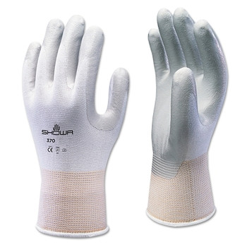 SHOWA Atlas Assembly Grip 370W Nitrile-Coated Gloves, Medium, Gray/White (1 DZ / DZ)