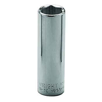 Wright Tool 3/8" Dr. Deep Sockets, 3/8 in Drive, 18 mm, 6 Points (1 EA / EA)