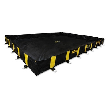 Justrite Rigid-Lock QuickBerm Spill Containment Berms, Black, 1435 gal, 16 ft x 12 ft (1 EA / EA)