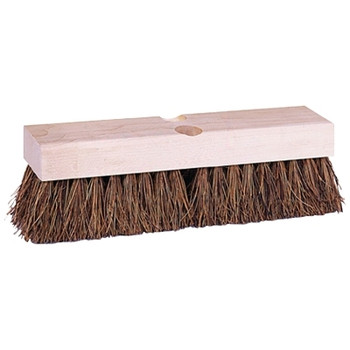 Weiler Deck Scrub Brushes, 9 in Hardwood Block, 2 in Trim, Palmyra Fill (12 EA / PK)