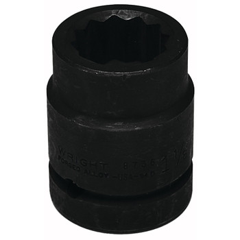 Wright Tool 1" Dr. Standard Impact Sockets, 1 in Drive, 80 mm, 6 Points (1 EA / EA)