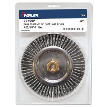 Weiler Roughneck Stringer Bead Wheel, 6 in D, .02 Wire, Retail Pack (5 EA / CT)