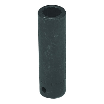 Wright Tool 1/2" Dr. Deep Impact Sockets, 1/2 in Drive, 1/2 in, 12 Points (1 EA / EA)