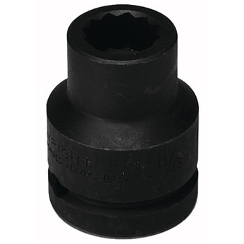 Wright Tool 3/4" Dr. Standard Impact Sockets, 3/4 in Drive, 11/16 in, 6 Points (1 EA / EA)