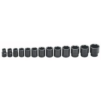 Wright Tool 13 Piece Impact Socket Sets, 1/2 in, 6 Point (1 SET / SET)