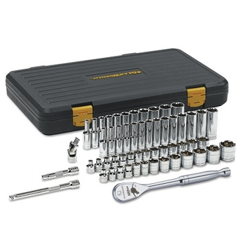 GEARWRENCH 56 Piece 120XP Standard & Deep Mechanics Socket Sets, 6 Point (1 EA / EA)