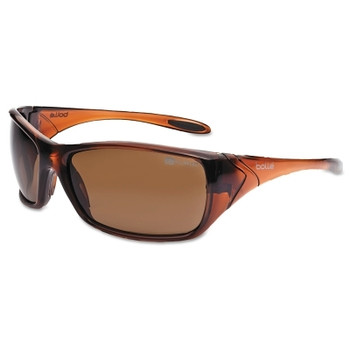 Bolle Safety Voodoo Safety Glasses, Polarized Lens, Anti-Fog, Anti-Scratch, Brown Frame, TPR (1 PR / PR)