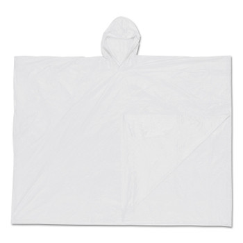 MCR Safety Schooner Poncho, 0.10 mm PVC Film, Clear, One Size Fits All (50 EA / CA)