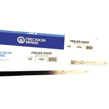 Precision Brand Flat Length Steel Feeler Gauges, 0.020 in, 12 in Length (12 EA / BX)