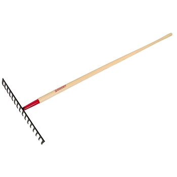 RAZOR-BACK Level Rake, 17 in Forged Steel Blade,16 Tine, 66 in White Ash Handle (1 EA / EA)