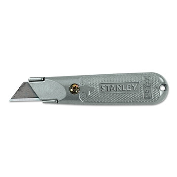 Stanley Classic 199 Fixed Blade Utility Knives, 5-1/2 in L,  Carbon Steel, Gray (1 EA / EA)