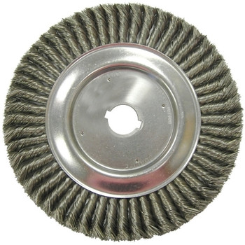 Weiler Standard Twist Knot Wire Wheel, 12 in D, .016 in Steel Wire, 1 1/4 in Arbor Hole (2 EA / CT)