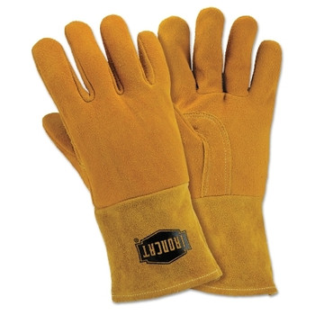 West Chester Insulated Top Grain Reverse Deerskin MIG Welding Gloves, Medium, Orange/Tan (6 PR / PK)