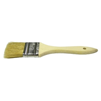 Weiler Chip & Oil Brushes, 3 in wide, 1 1/2 in trim, White China, Wood handle (12 EA / PK)