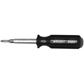 Wright Tool Four-Way Screwdrivers, #1; #2, 3/16 in; 5/16 in Tip Width, 7 1/2 in Length (1 EA / EA)