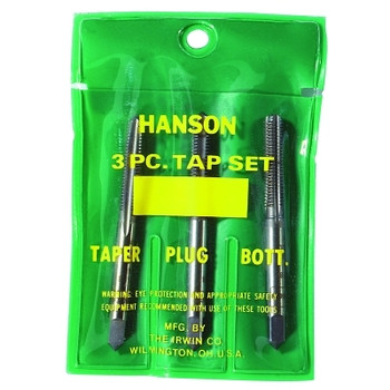 Irwin Hanson Plastic Pouched Sets, Taper, Bottoming & Plug, 5/16 in - 24 NF (1 SET / SET)