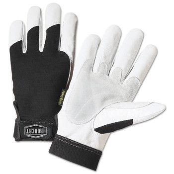 West Chester Ironcat Heavy Duty Goatskin Gloves, Large, White; Black, Elastic, Kevlar (1 PR / PR)