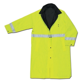 MCR Safety 7368CR Luminator Reversible Raincoat, 0.54 mm, PVC/Nylon, Black/Lime, 3X-Large (1 EA / EA) MCR Safety 7368CR Luminator Reversible Raincoat, 0.54 mm, PVC/Nylon, Black/Lime, 3X-Large (1 EA / EA)