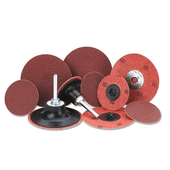 Merit Abrasives Aluminum Oxide Plus Quick Change Cloth Discs, 2 in Dia., 60 Grit (100 EA / BX)