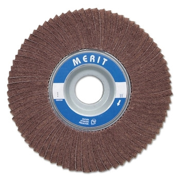 Merit Abrasives Interleaf Flap Wheels with Arbor Hole Mount, 1 in, 120 Grit, 6,000 rpm (1 EA / EA)