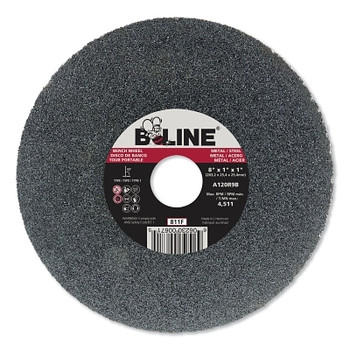 B-Line Abrasives Straight Resinoid Wheel, 8 in dia, 1 in Thick, 1 in Arbor, Course Grit, T1 (1 EA / EA)