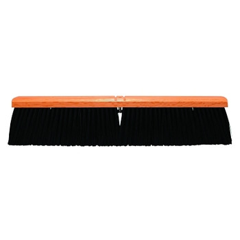 Magnolia Brush No. 24A Line Garage Brushes, 36 in Hardwood Block, 4 in Trim L, Stiff Black Poly (6 EA / CTN)