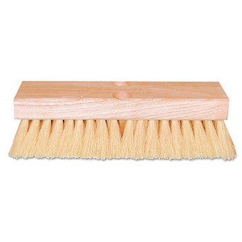 Magnolia Brush Deck Scrub Brushes, 10 in Hardwood Block, 2 in Trim L, Union Fiber (12 EA / CTN)