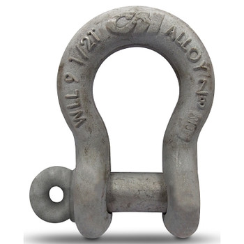 CM Columbus McKinnon Screw Pin Anchor Shackles, 1 in Bail Size, 13.5 Tons, Galvanized (1 EA / EA)