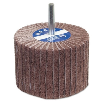 Merit Abrasives Interleaf Flap Wheels with Mounted Steel Shanks, 2 in x 1 in, 180 Grit (10 EA / BX)