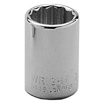 Wright Tool 3/8" Dr. Standard Sockets, 3/8 in Drive, 9/16 in, 12 Points (1 EA / EA)