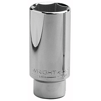 Wright Tool 1/2" Dr. Deep Sockets, 1/2 in Drive, 1 1/4 in, 12 Points (1 EA / EA)