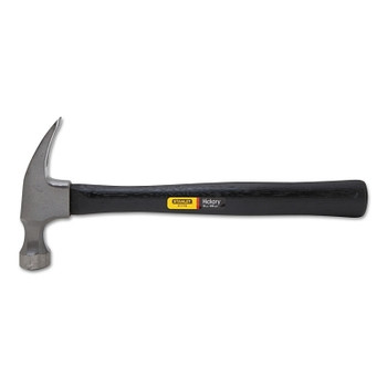 Stanley Wood Handle Nail Hammer, High Carbon Steel, Hickory, 12-3/4 in L, 16 oz (1 EA / EA)