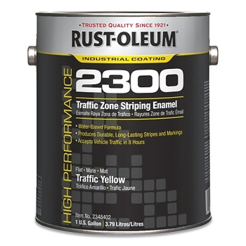 Rust-Oleum High Performance 2300 System Traffic Zone Striping Paint, 1 gal, Yellow, Flat (2 GA / CA)