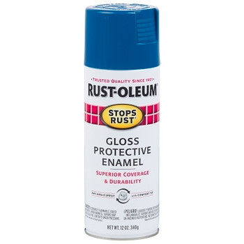 Rust-Oleum Stops Rust Protective Enamel Spray Paint, 12 oz, Aerosol Can, Royal Blue, Gloss Finish (6 CN / CA) Rust-Oleum Stops Rust Protective Enamel Spray Paint, 12 oz, Aerosol Can, Royal Blue, Gloss Finish (6 CN / CA)