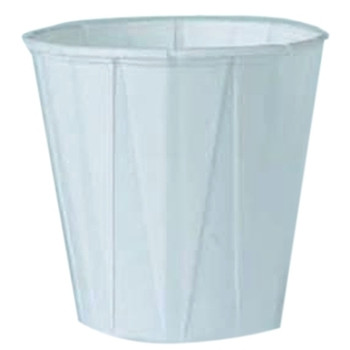 Solo Pleated Paper Water Cups, 3 1/2 oz, White, 5,000 per case (1 CA / CA)