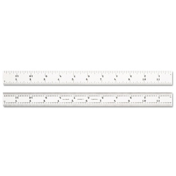 L.S. Starrett Spring Tempered Rule, 12 in, 4R Measurement Type (1 EA / EA)