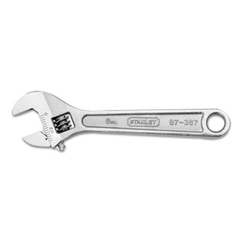 Stanley Adjustable Wrench, 6 in Long, 3/4 in Opening, Chrome (1 EA / EA)