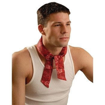 OccuNomix MiraCool Neck Bandanas, 1-11/16 in W x 34.75 in L, Cowboy Red (1 EA / EA)
