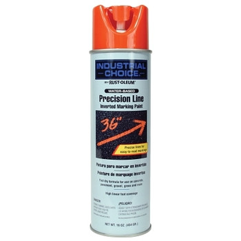 Rust-Oleum Industrial Choice M1600/M1800 System Precision-Line Inverted Marking Paint, 17 oz, APWA Alert Orange, M1800 Water-Based (12 CN / CS)