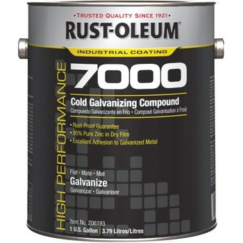 Rust-Oleum 7000 System Cold Galvanizing Compound, 1 gal Can (2 GA / CA) Rust-Oleum 7000 System Cold Galvanizing Compound, 1 gal Can (2 GA / CA)