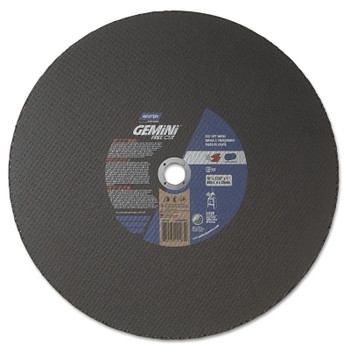 Norton Type 01 Gemini Stationary Reinforced Cut-Off Wheels, 16 in Dia, 5/32 in Thick (10 EA / CTN) Norton Type 01 Gemini Stationary Reinforced Cut-Off Wheels, 16 in Dia, 5/32 in Thick (10 EA / CTN)