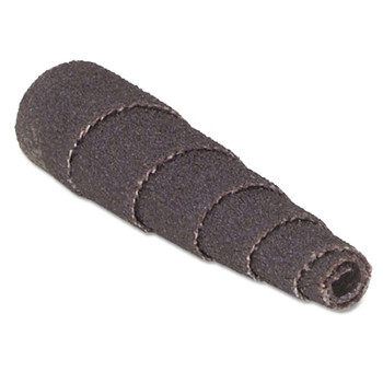 Merit Abrasives Aluminum Oxide Spiral Rolls Full Tapers, 3/8 x 1 x 1/8, 60 Grit (100 EA / PK)