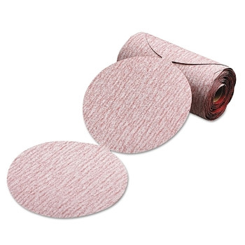 Carborundum Premier Red Aluminum Oxide Dri-Lube Paper Discs, 6 in Dia., P180, Vacuum Roll (1 EA / EA)